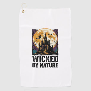 Serviette De Golf Chemise de sorcière vintage Château hanté effrayan