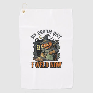Serviette De Golf Chemise de Soudure Halloween Dessin de Balai de So