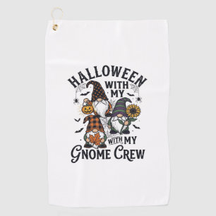 Serviette De Golf Chemise d'équipage de gnome Halloween Gravure Vint
