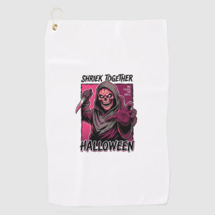 Serviette De Golf Chemise d'horreur vintage avec graveur de tueur Ha