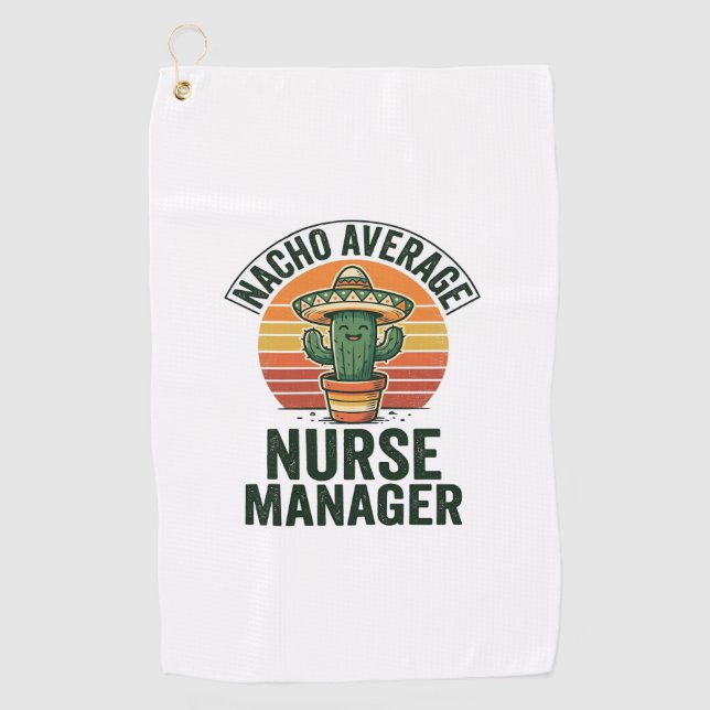 Serviette De Golf Chemise drôle de cactus Nacho Infirmière moyenne d (Devant)