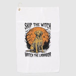 Serviette De Golf Chemise Halloween Labrador avec avertissement de c