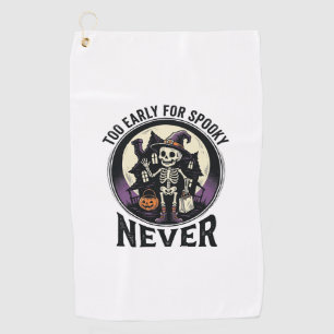 Serviette De Golf Chemise Halloween Vintage Squelette Lune Maison Ha