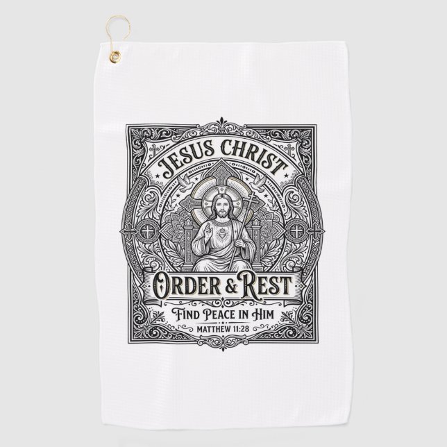 Serviette De Golf Chemise Jésus Débarrasse Maison Propre Graphique C (Devant)