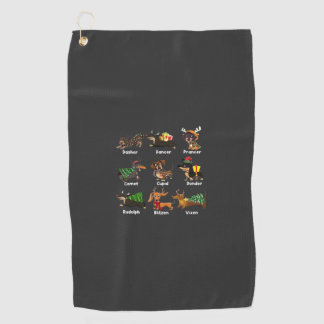 Serviette De Golf Chemises de Noël pour chiens de type Dachshund T-S