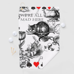 Serviette De Golf cheshire cat classique alice dans l'art du pays de