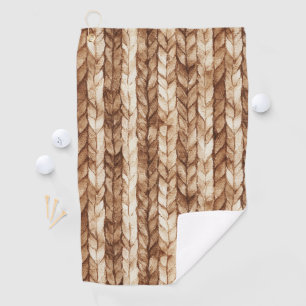 Serviette De Golf Chic Crème Brown Faux Tissus