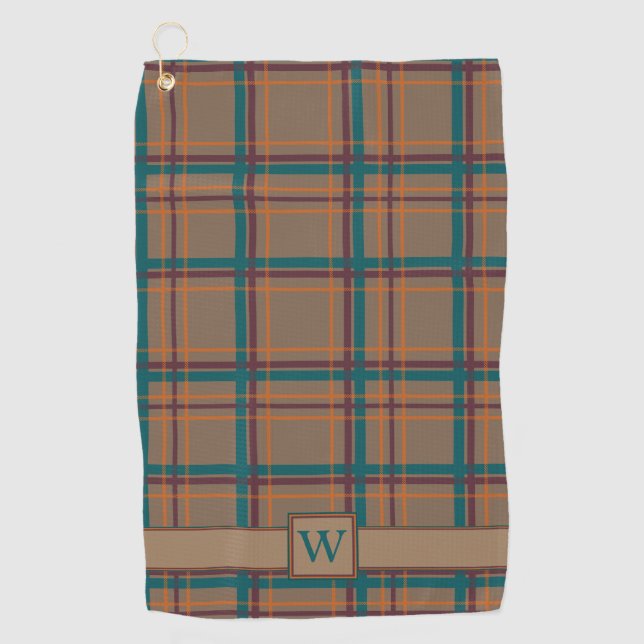 Serviette de golf chic d'automne (Devant)