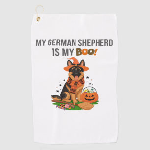 Serviette De Golf Chien à pointer germanique - Halloween Moon Si
