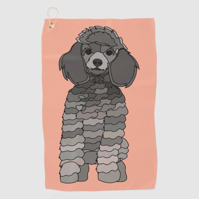 Serviette De Golf Chien Caniche Animal de Compagnie (Devant)