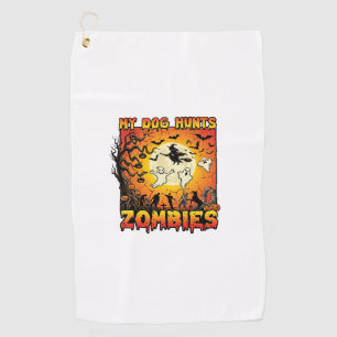 Serviette De Golf Chien Chasse Les Zombies Halloween Fantômes Sorciè