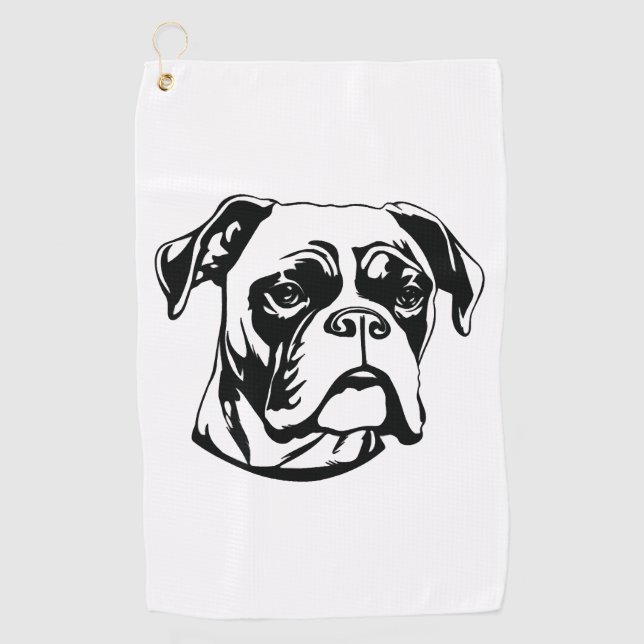 Serviette De Golf Chien de boîte (Devant)