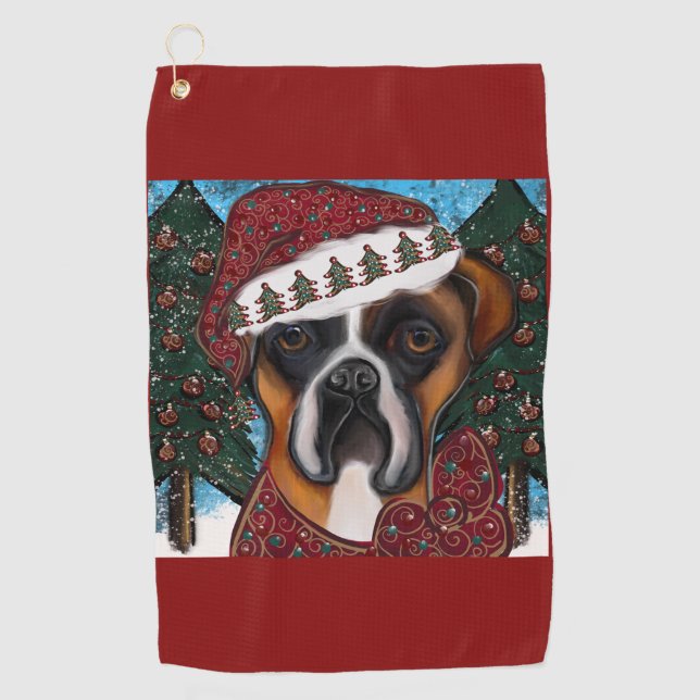 Serviette De Golf Chien de boîte (Devant)