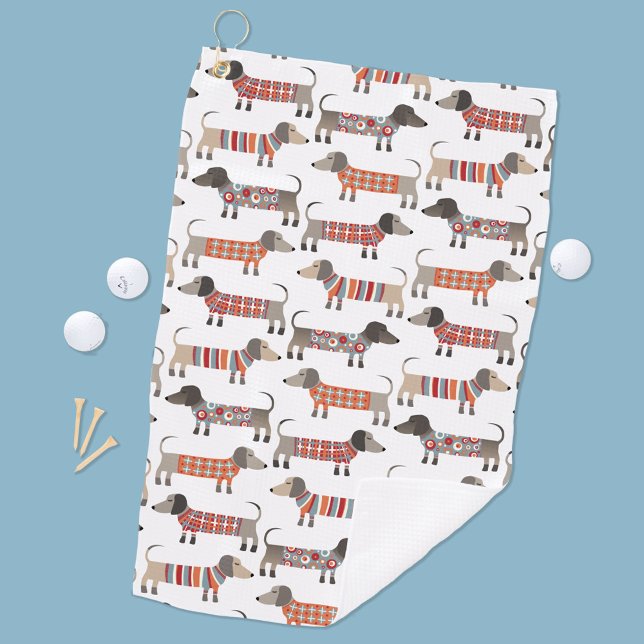 Serviette De Golf Chien de saucisse Dachshund (Créateur téléchargé)