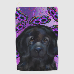 Serviette De Golf Chien de Terre-Neuve              