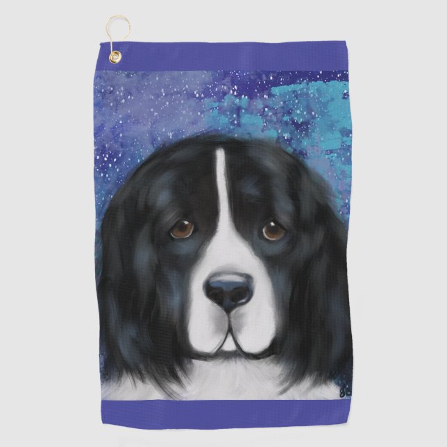 Serviette De Golf Chien de Terre-Neuve (Devant)