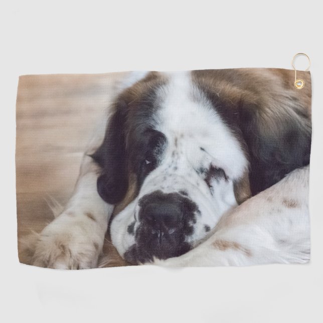 Serviette De Golf Chien du Grand Saint Bernard (Horizontal)