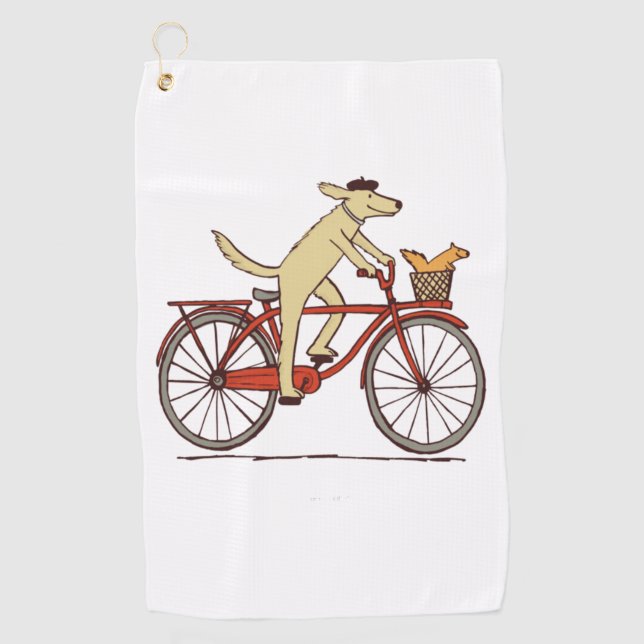 Serviette De Golf Chien et écureuil sont amis Whimsical Animal Art (Devant)