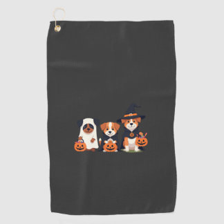 Serviette De Golf Chien fantôme Retriever doré Halloween Trick Or Tr