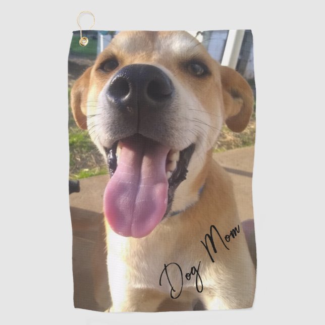 Serviette De Golf Chien Maman Custom Photo pour animal de compagnie (Devant)