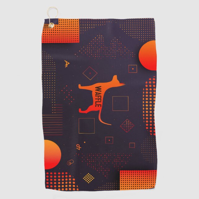 Serviette De Golf Chien sur mesure haute technologie (Devant)