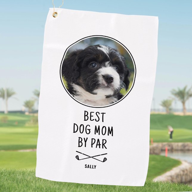 Serviette de golf Chienne Maman Fête des Mères Pho (Créateur téléchargé)