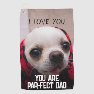 Serviette De Golf Chihuahua mignon Amour Par-fect Papa Texte personn