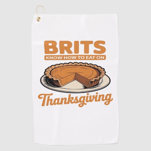 Serviette De Golf Chillin avec mes clés Thanksgiving Family Essence (Devant)