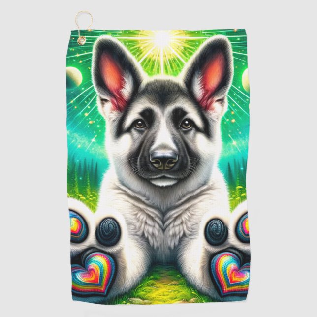 Serviette De Golf Chiot (Devant)