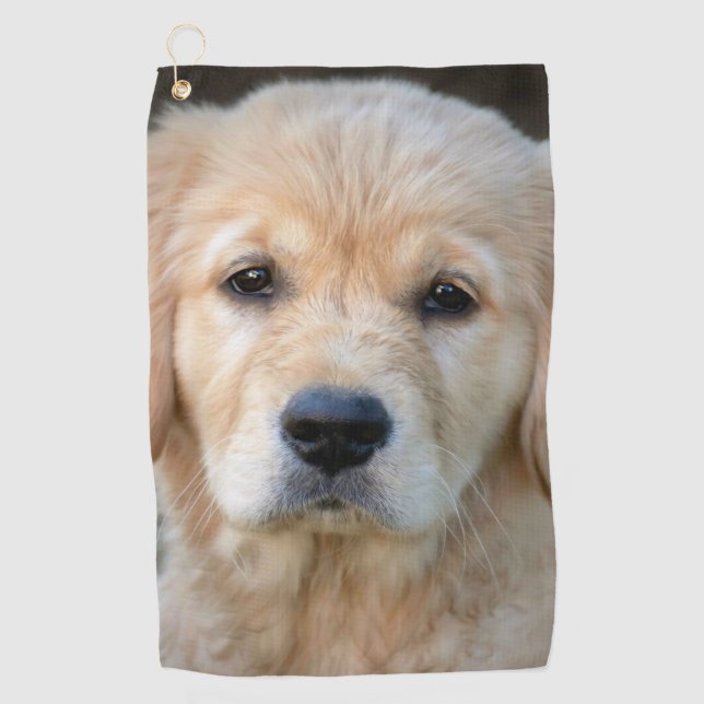 Serviette De Golf Chiot Golden Retriever (Devant)