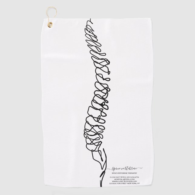 Serviette De Golf Chiropraticien Santé de la colonne vertébrale Chir (Devant)