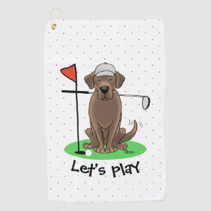 Serviette De Golf Chocolat de golf Labrador Retriever Dog - Drôle