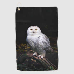 Serviette De Golf Chouette hivernale majestueuse