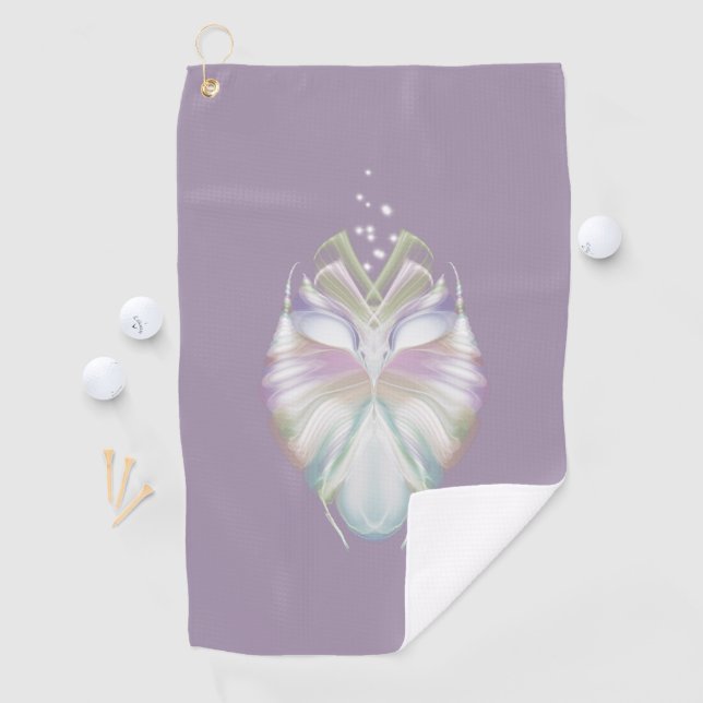 Serviette De Golf Chouette Oracle Pastel Purple (En situation)
