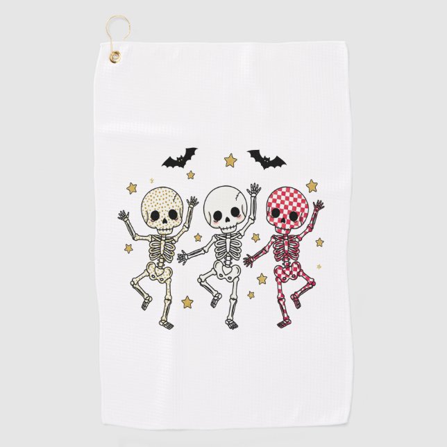 Serviette De Golf Chouette poupée d'Halloween mignonne (Devant)