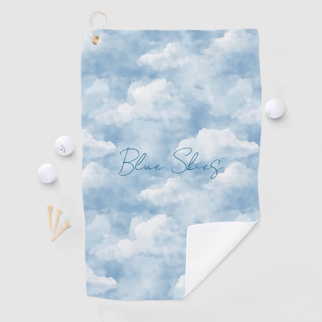 Serviette De Golf Cieux bleus Nuages   (En situation)
