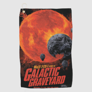 Serviette De Golf Cimetière Spatial Crâne Halloween Galaxie d'Horreu