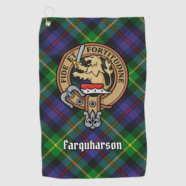 Serviette De Golf Cimier Clan Farquharson sur Tartan Golf Towne (Devant)