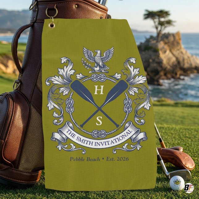 Serviette De Golf Cimier et rames personnalisés Smith Invitational O (Créateur téléchargé)