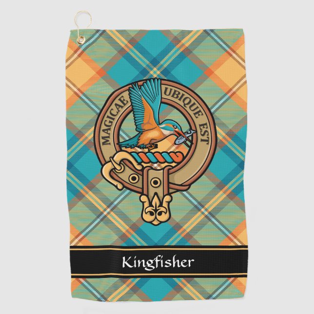 Serviette De Golf Cimier Kingfisher sur Tartan Golf Towne (Devant)