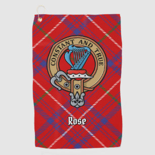 Serviette De Golf Cimier Rose de clan sur Tartan