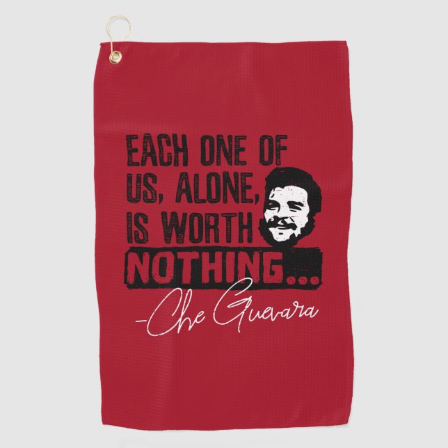 Serviette De Golf Citation De Che Guevara - Chacune Ne Vaut Rien (Devant)