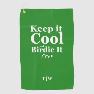 Serviette De Golf Citation De Golf Drôle Garder Il Cool Et Birdie It