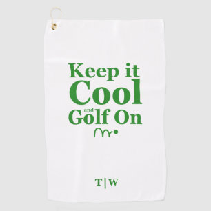 Serviette De Golf Citation De Golf Drôle Gardez-Le Cool Et Golf Sur