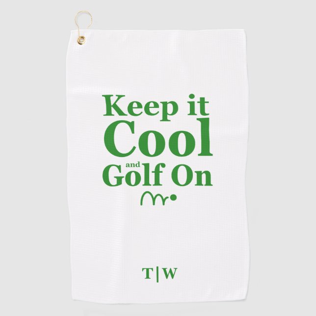 Serviette De Golf Citation De Golf Drôle Gardez-Le Cool Et Golf Sur  (Devant)