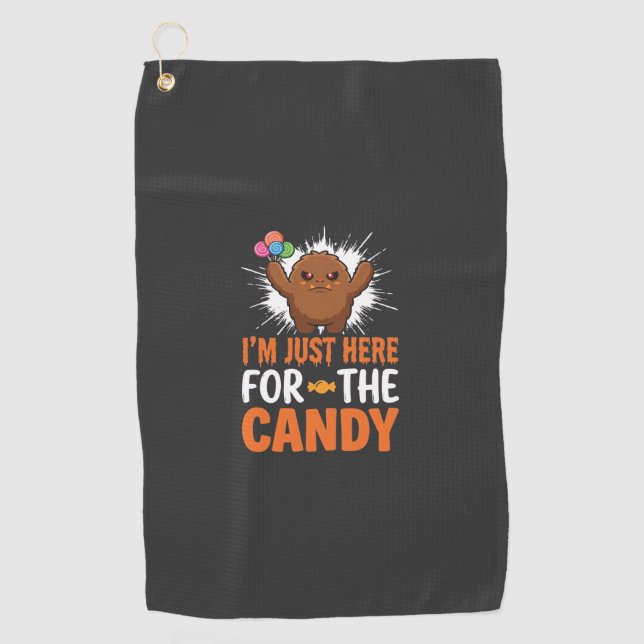 Serviette De Golf Citation de Monstre de Bonbons d'Halloween Design (Devant)