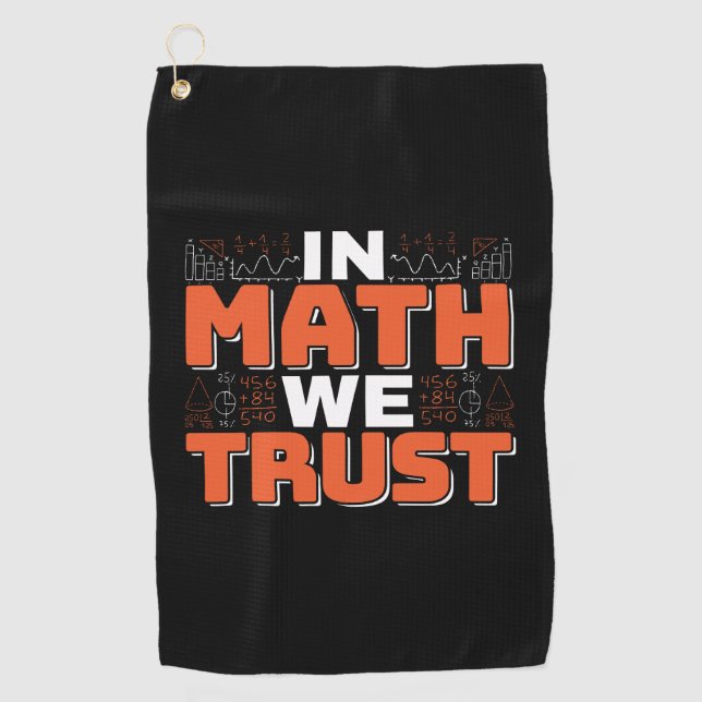 Serviette De Golf Citation de professeur de mathématiques - En Math  (Devant)