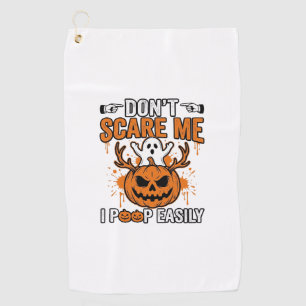 Serviette De Golf Citation de vecteur de citrouille de fantôme drôle