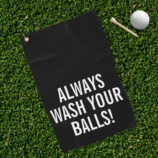 Serviette De Golf Citation drôle (funny golf towel always wash your balls)