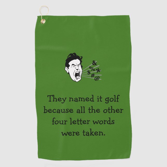 Serviette De Golf Citation drôle de golf (Devant)